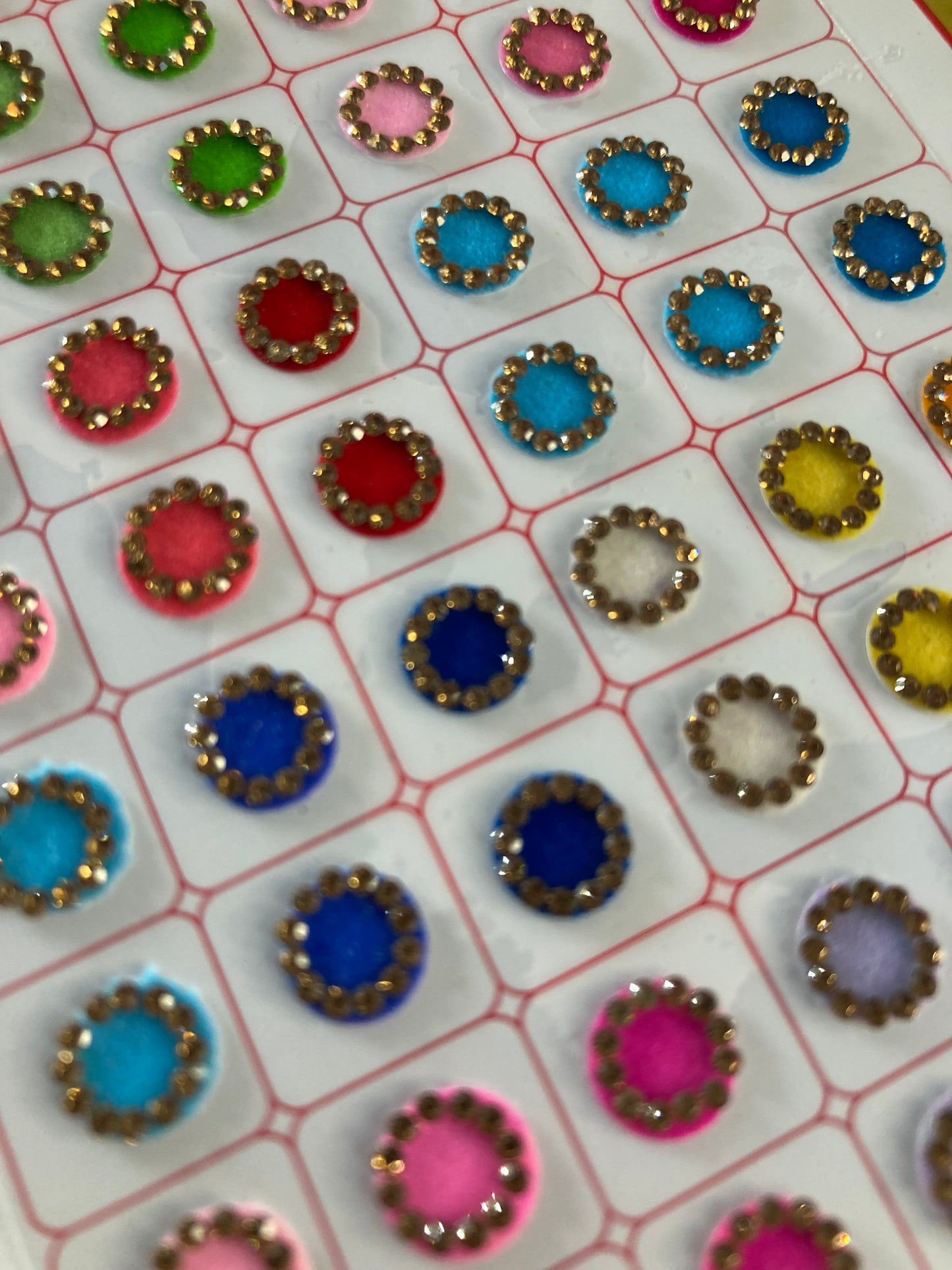 Colourful Stone Border 360 Bindi Booklet (ST698)