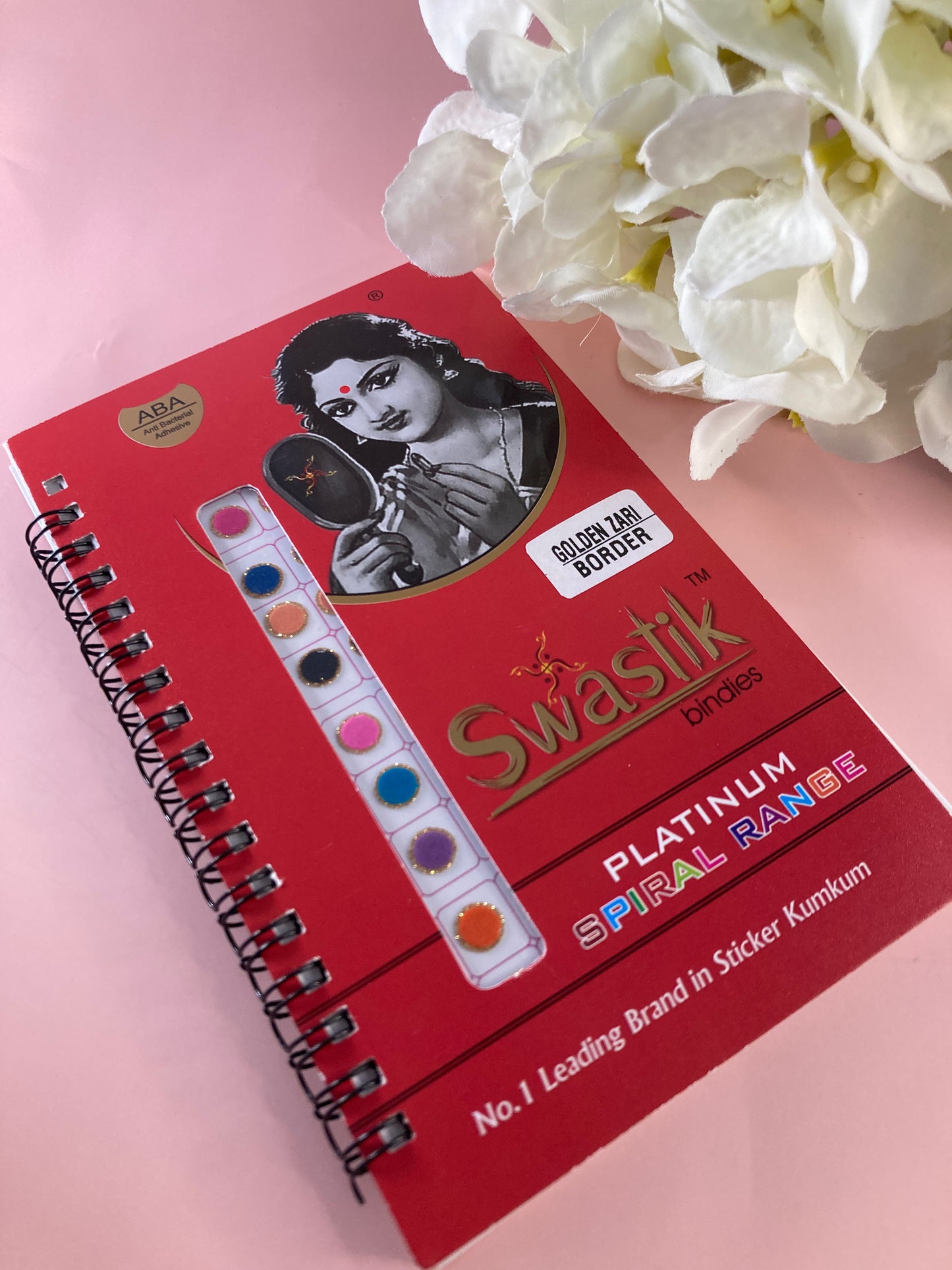 Golden Zari Border Velvet 576 Bindi Booklet (ST699)