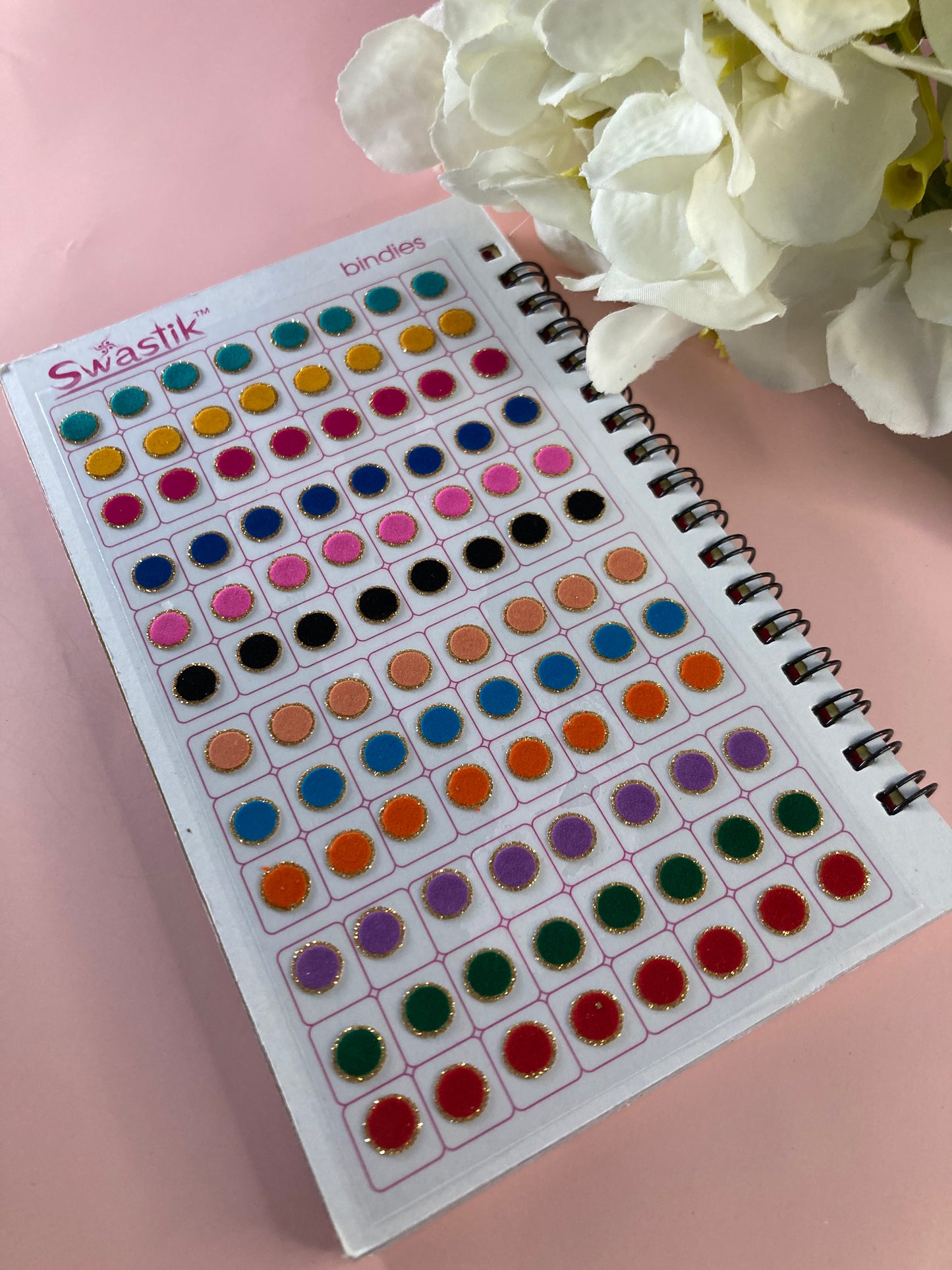 Golden Zari Border Velvet 576 Bindi Booklet (ST699)