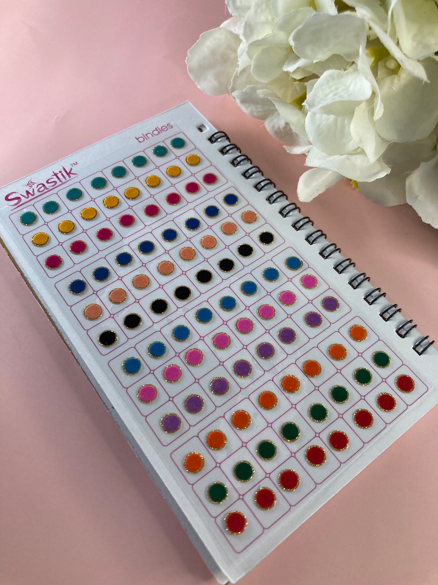 Golden Zari Border Velvet 576 Bindi Booklet (ST699)