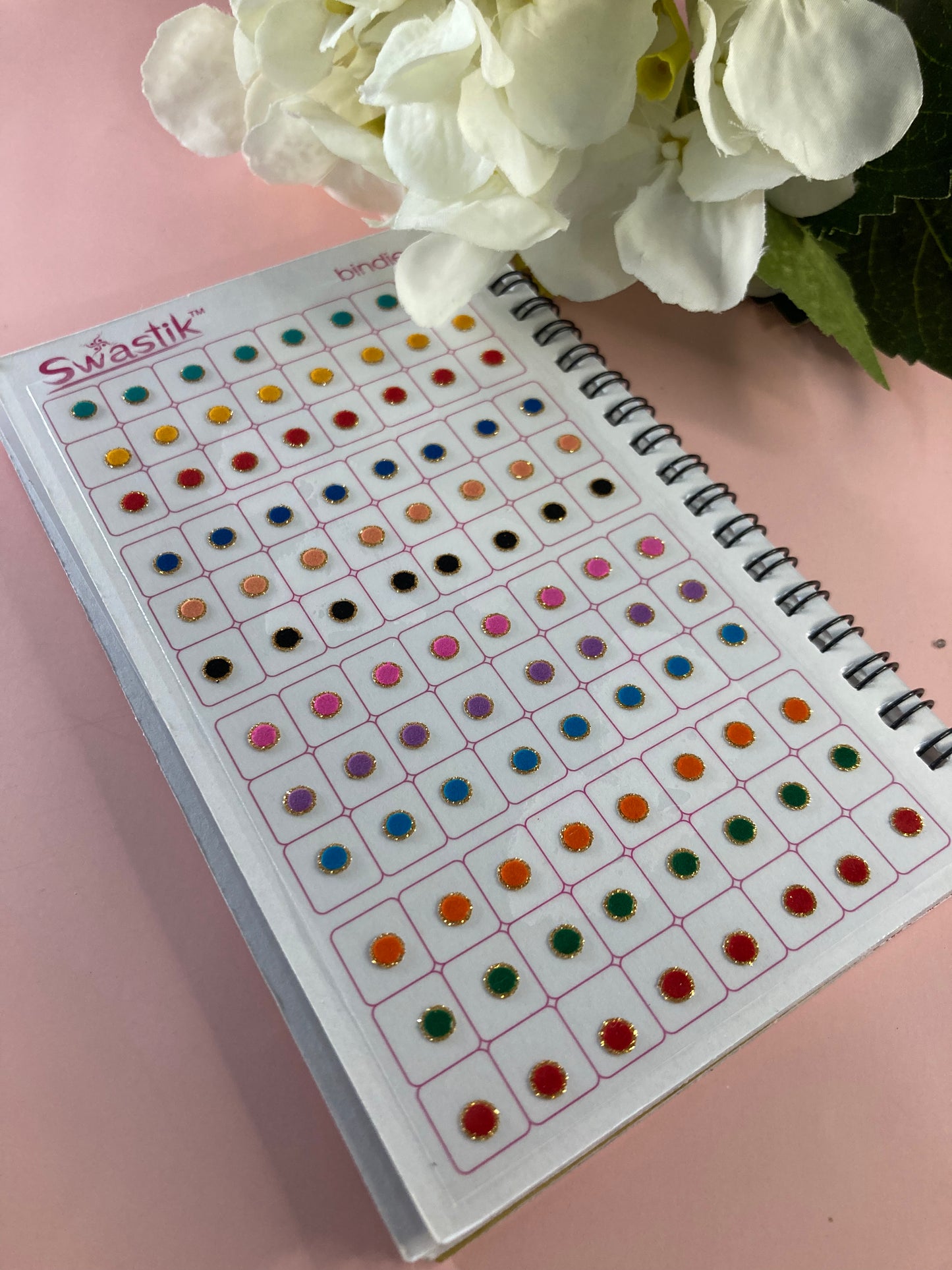 Golden Zari Border Velvet 576 Bindi Booklet (ST699)