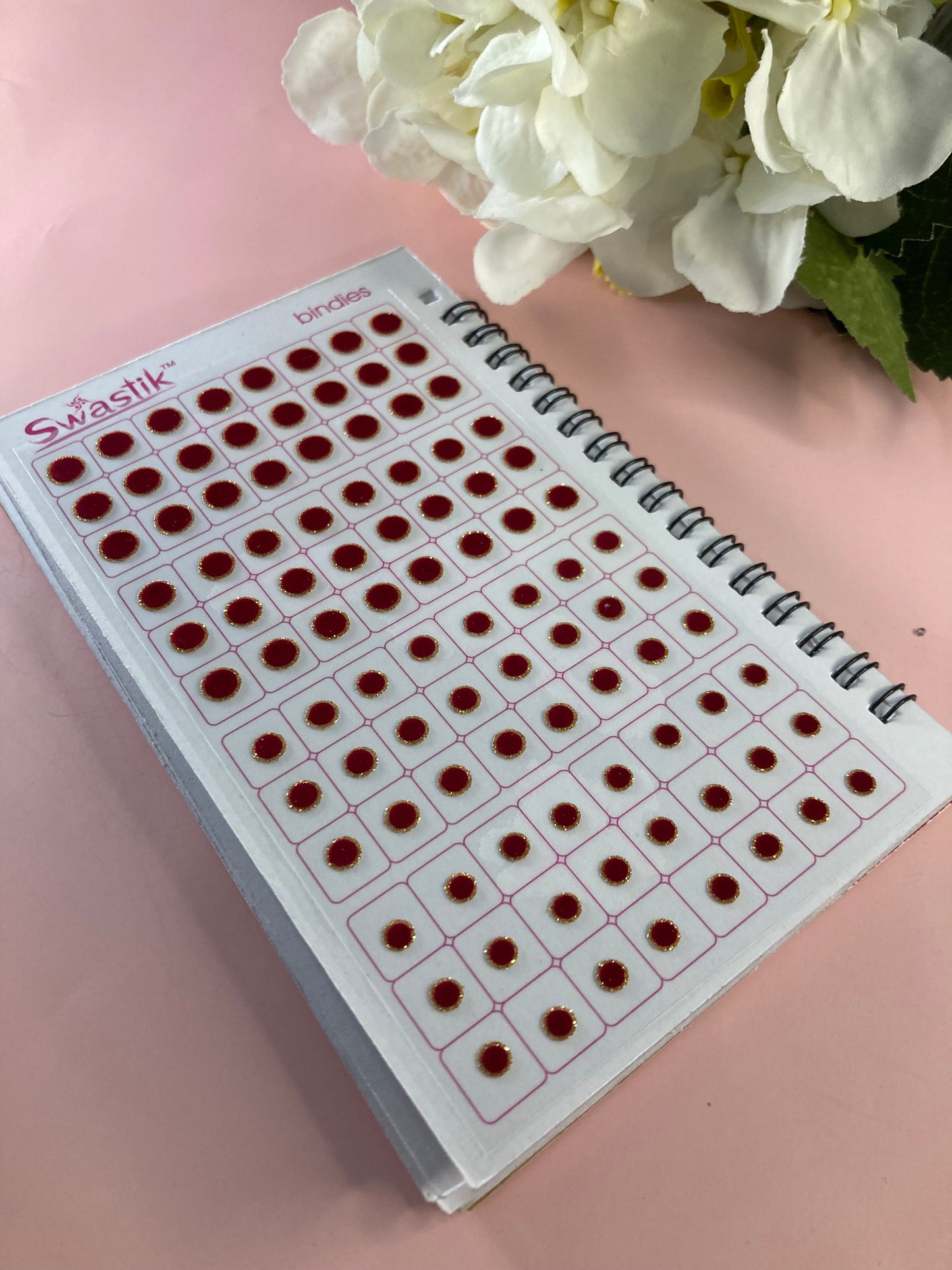 Golden Zari Border Velvet 576 Bindi Booklet (ST699)