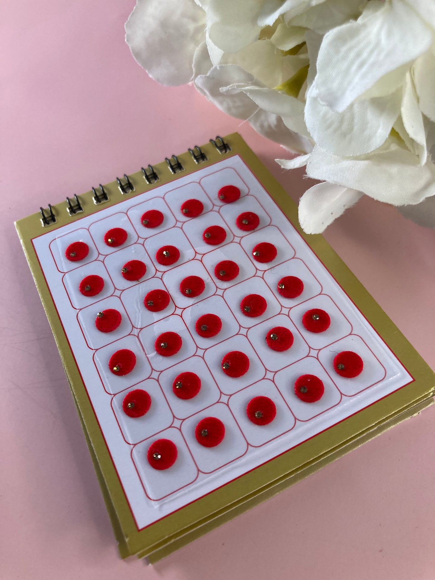Mini Range Assorted Colours Single Stone 120 Bindi Booklet (ST711)