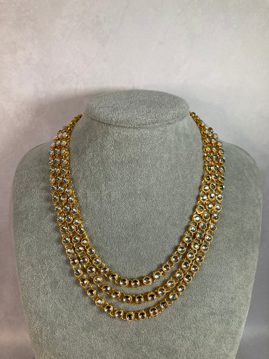 Astha Gold Plated and Kundan Set (ST164) White