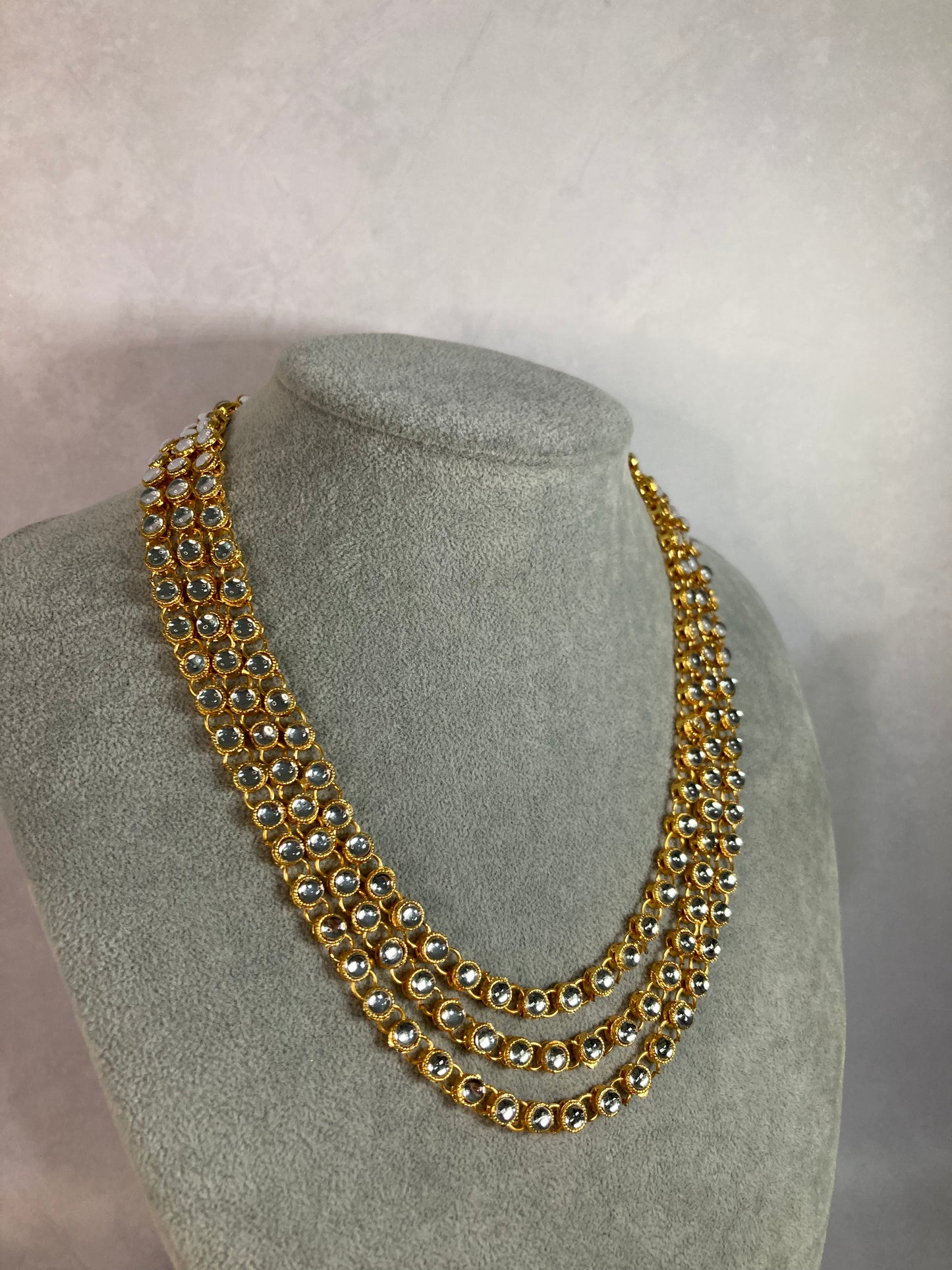 Astha Gold Plated and Kundan Set (ST164) White