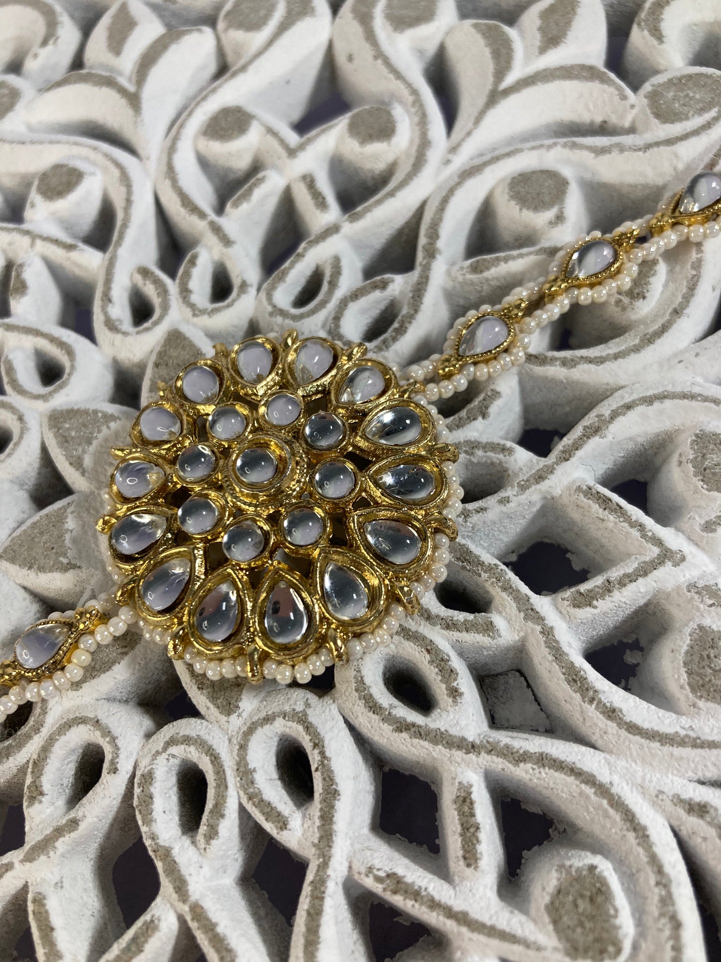Daya Gold Plated Kundan Sheeshphool (ST223)