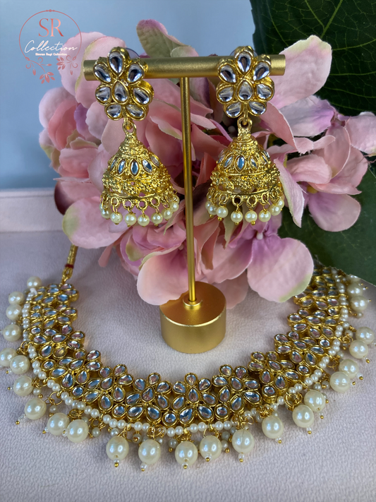 Zoya Choker Set (ST180) White