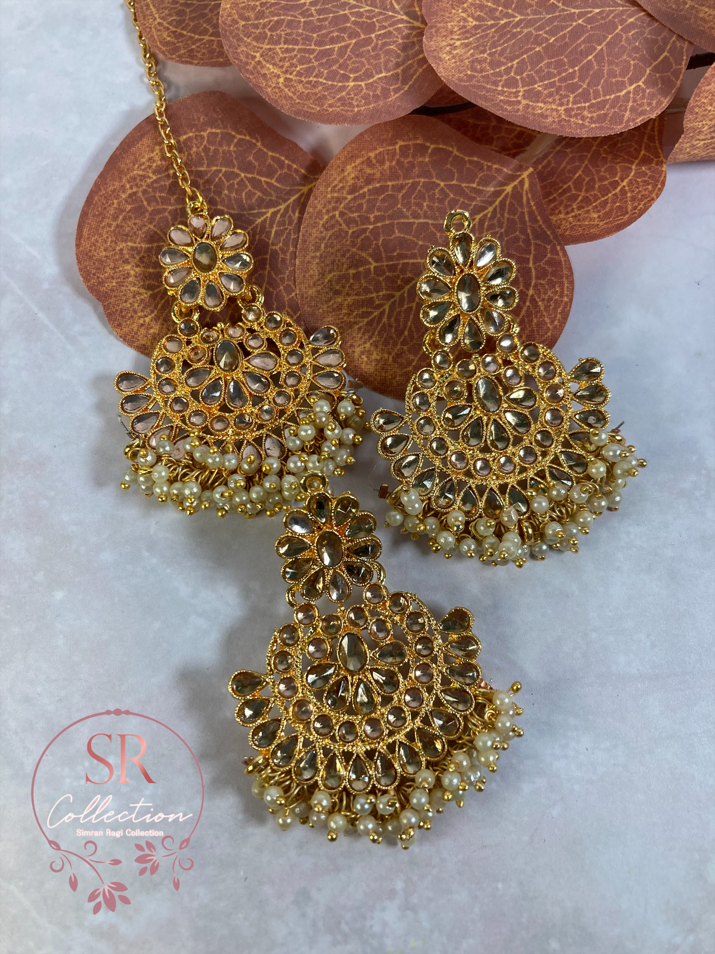 Tara Kundan And Pearl Choker Set (ST229)