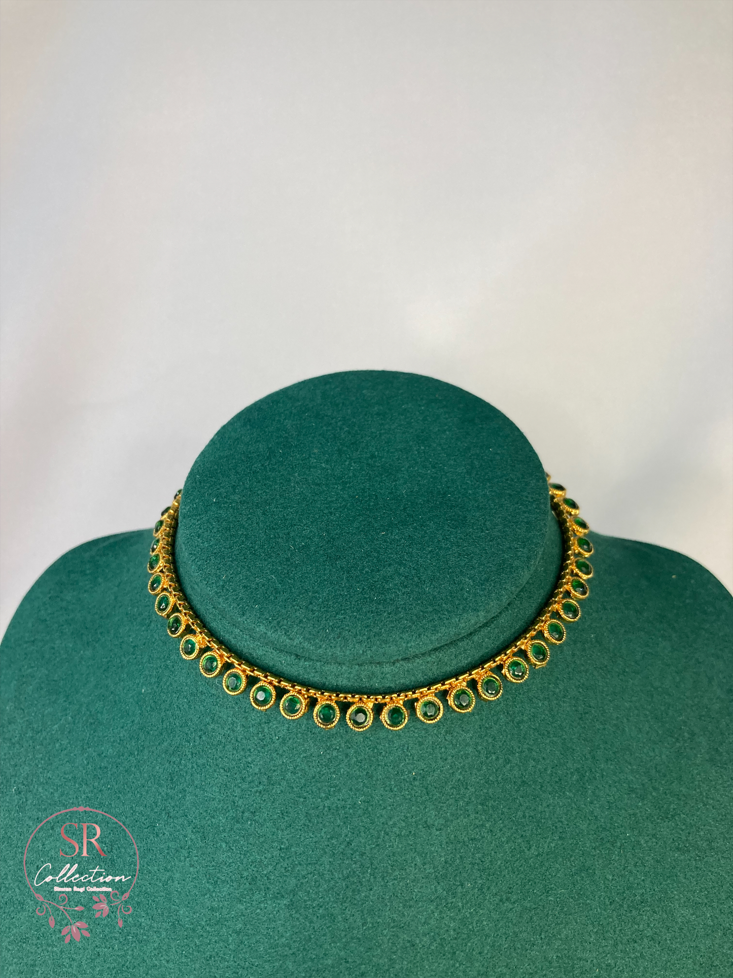 Sita Kundan Choker Set (ST104) (Emerald)