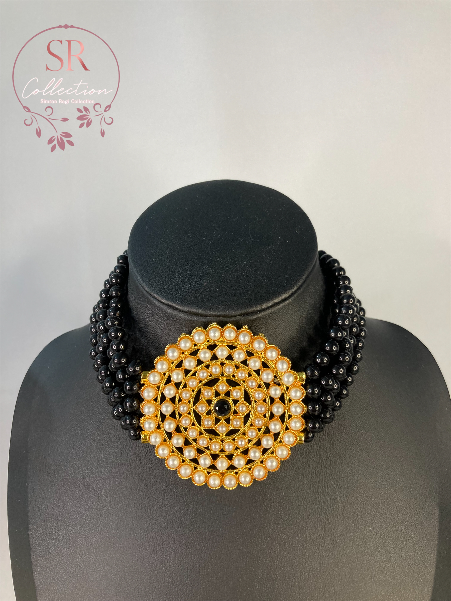Aishwariya Mala Choker Set (ST126) Black