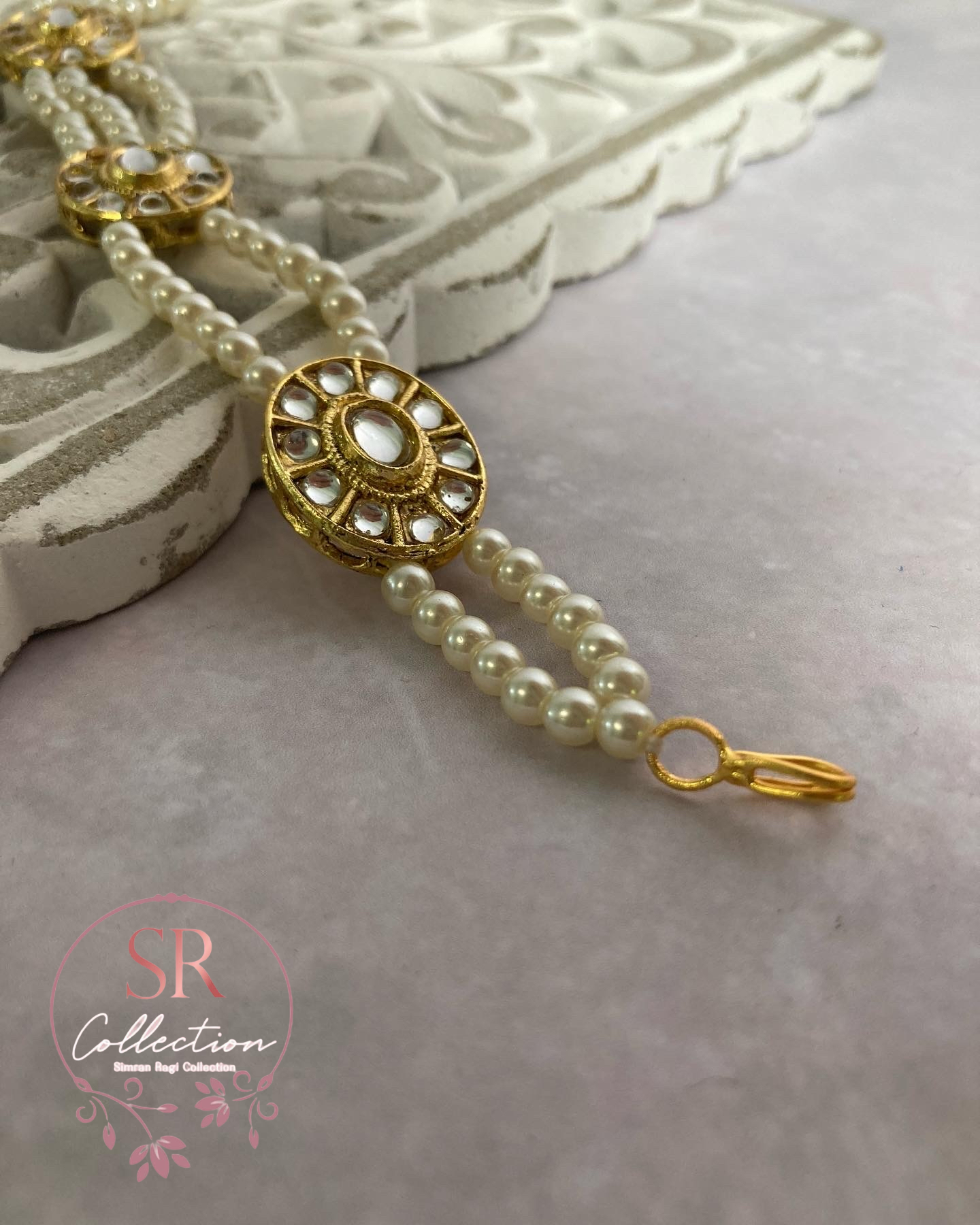 Sanvi Gold Plated Kundan Sheeshphool (ST217)