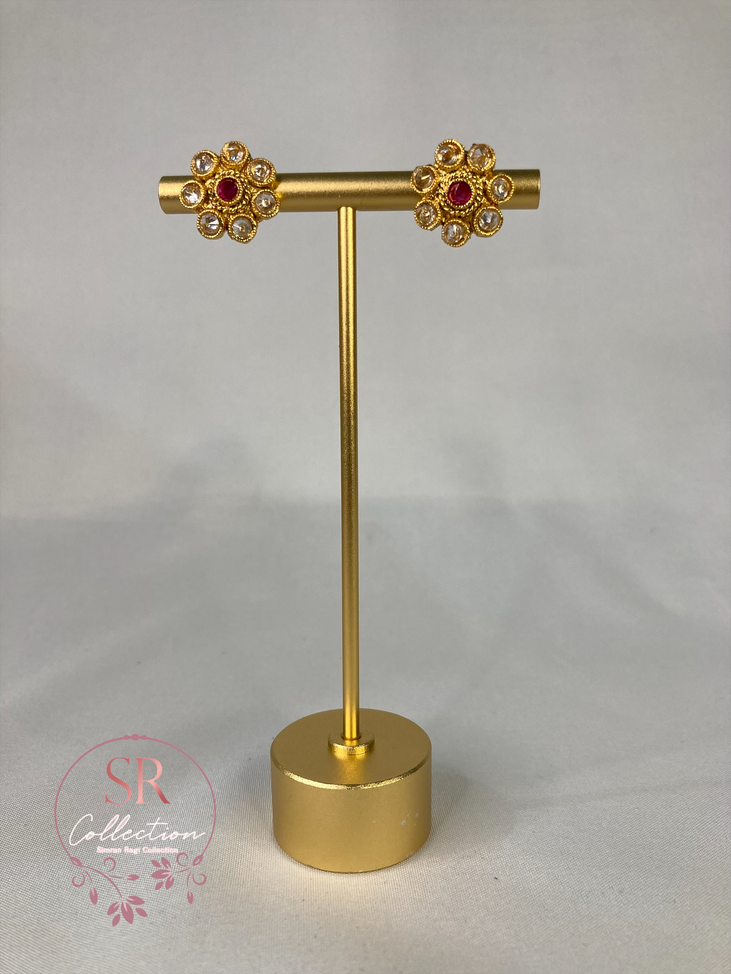 Sita Kundan Choker Set (ST104) (Emerald And Pink)