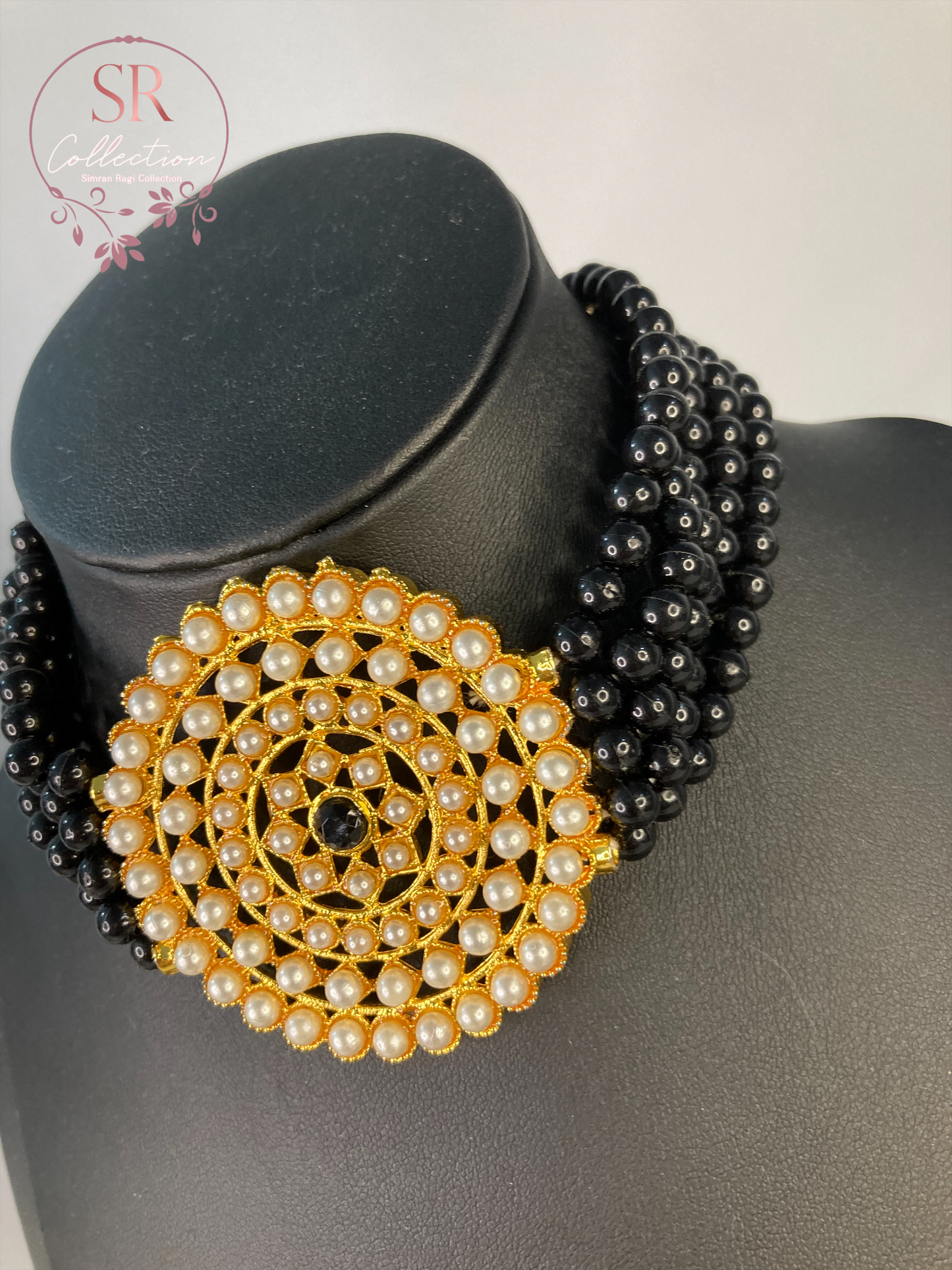 Aishwariya Mala Choker Set (ST126) Black