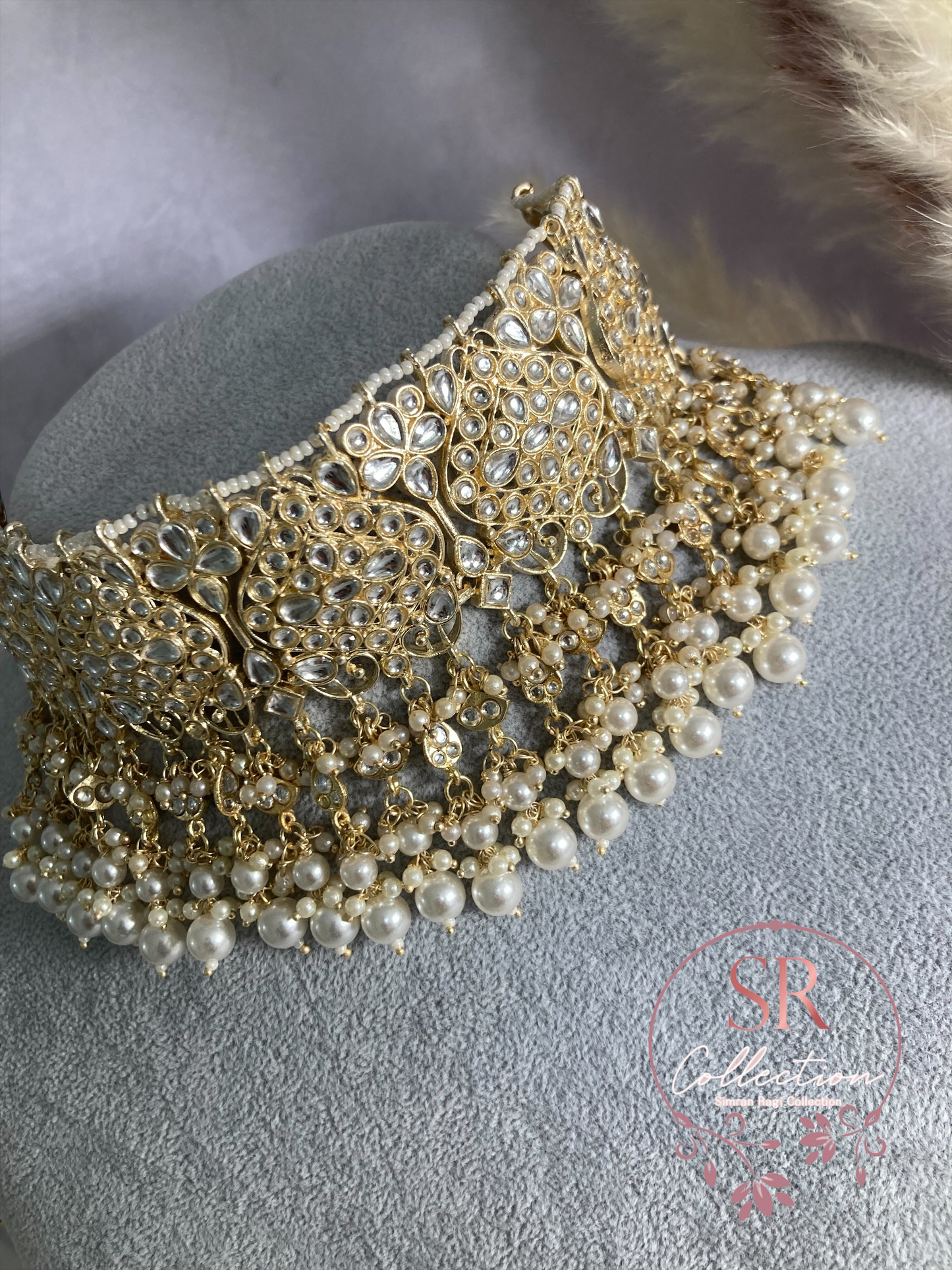 Maira Gold Plated Kundan Set (ST219) White