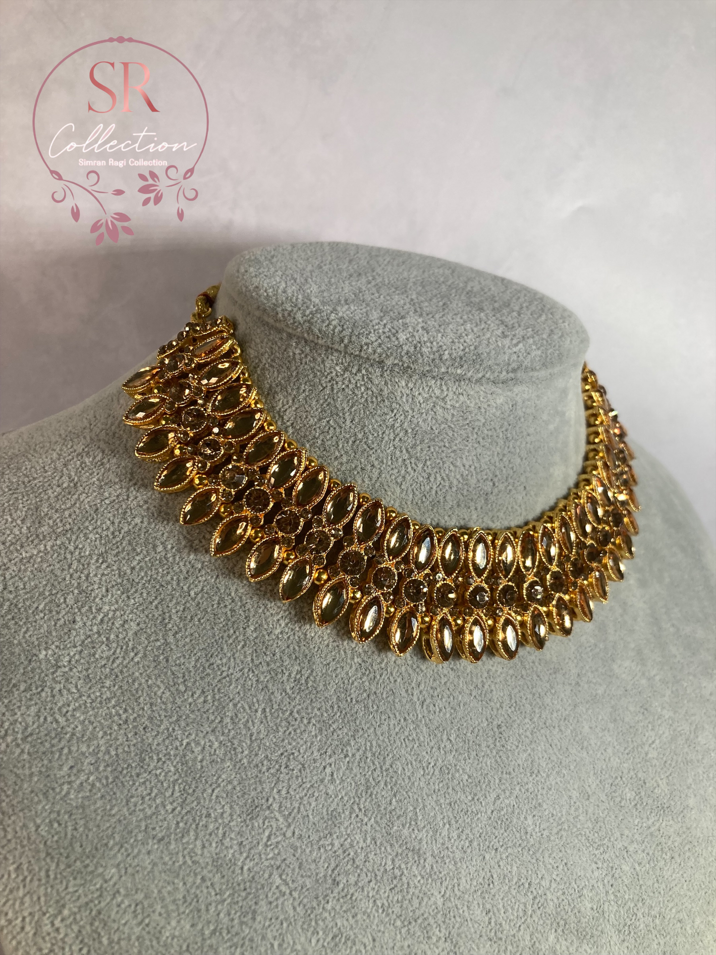 Chaya Gold Plated Kundan Choker Set (ST167) Antique