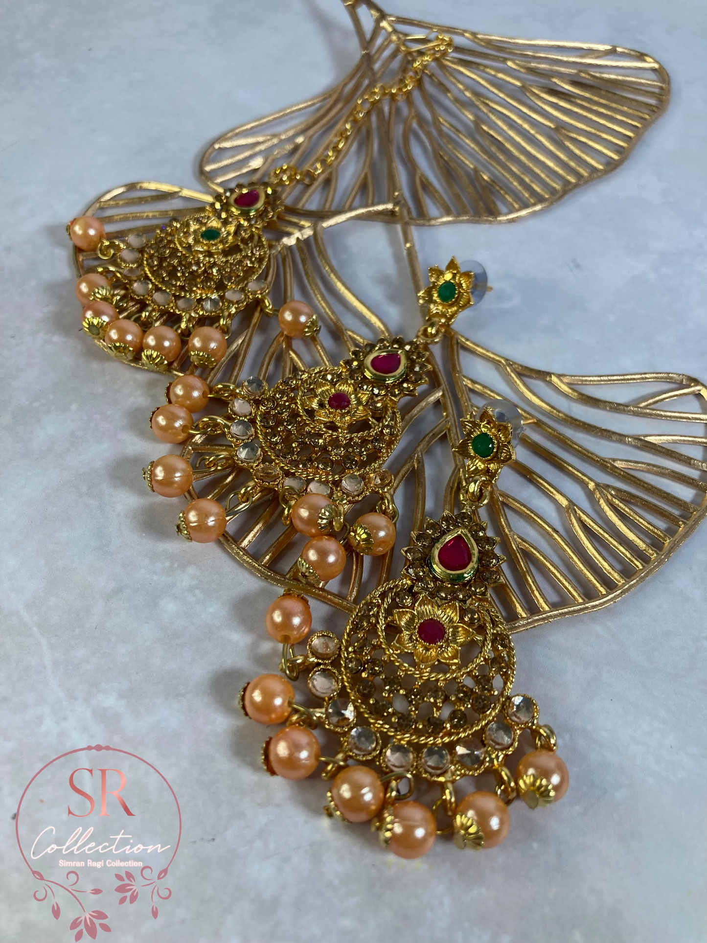 Ekta Gold Plated Choker Necklace Set (ST227)