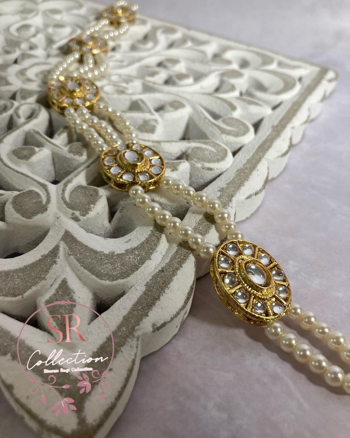 Sanvi Gold Plated Kundan Sheeshphool (ST217)