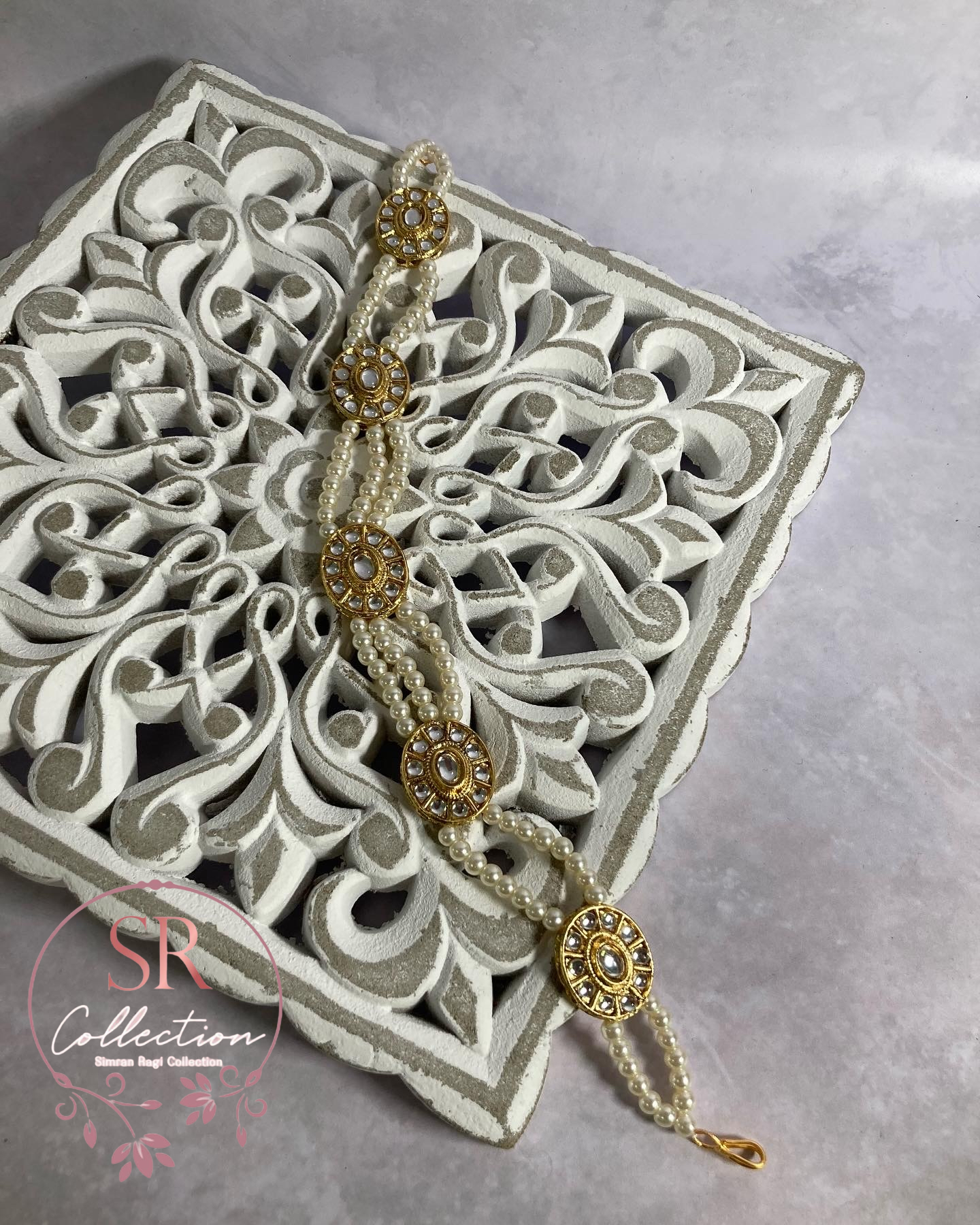 Sanvi Gold Plated Kundan Sheeshphool (ST217)