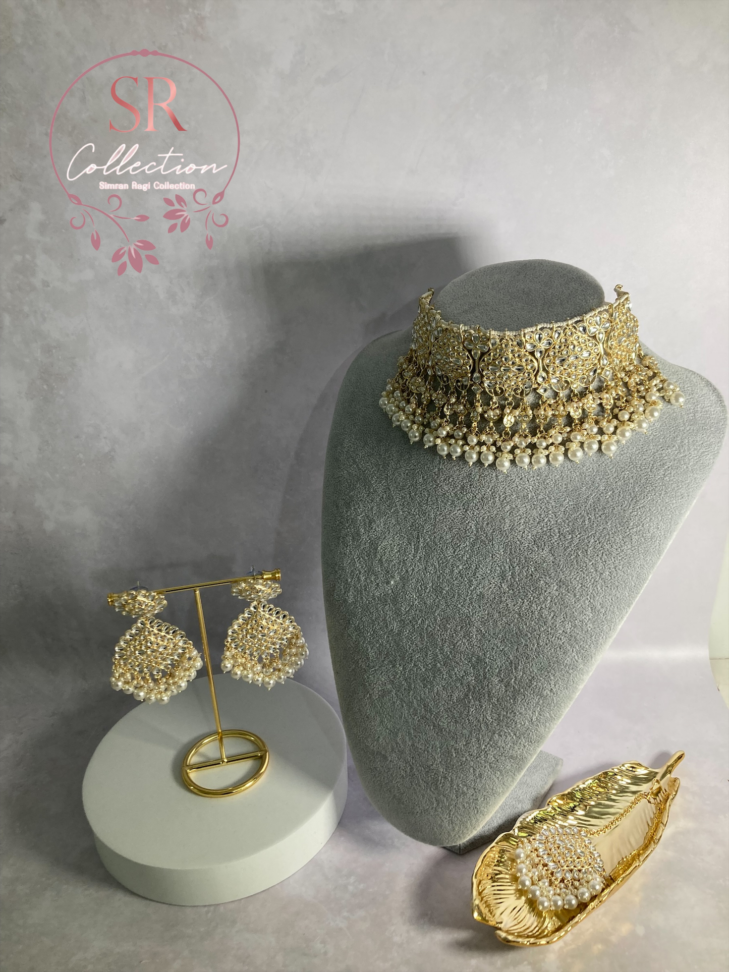 Maira Gold Plated Kundan Set (ST219) White