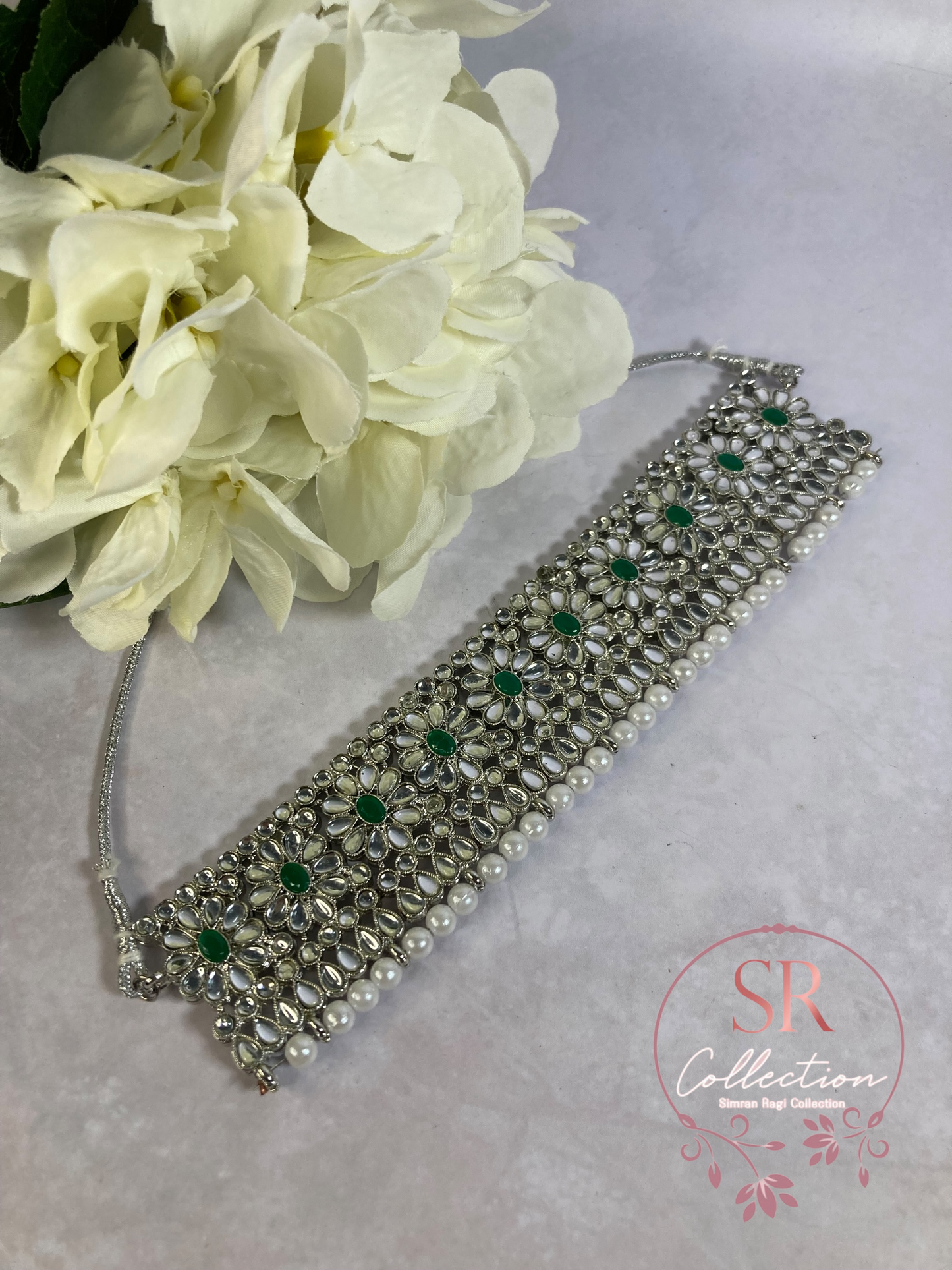 Kaushal Silver Plated Kundan And Pearl Set (ST230)