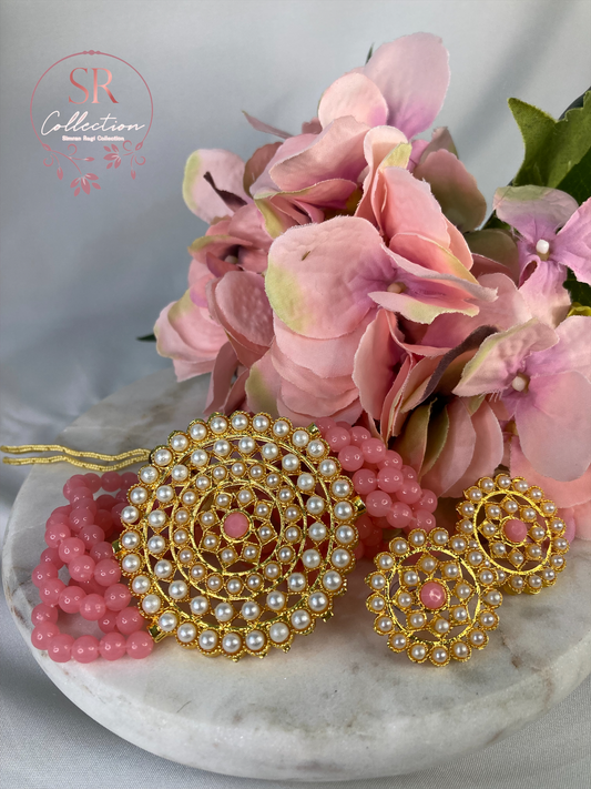 Punam Mala Choker Set (ST179) Pink