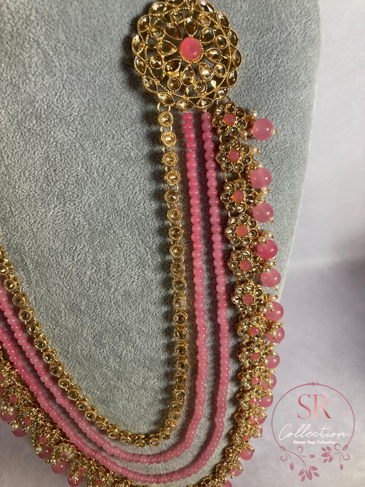Chandni Long Layered Kundan Beaded Set (ST156)