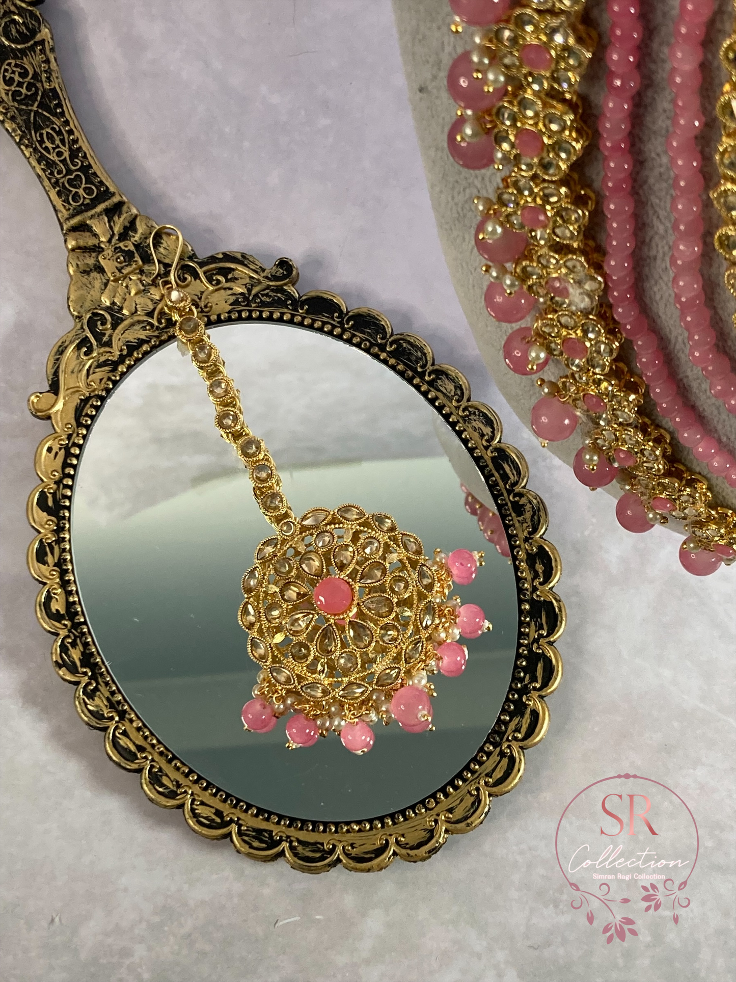 Chandni Long Layered Kundan Beaded Set (ST156)