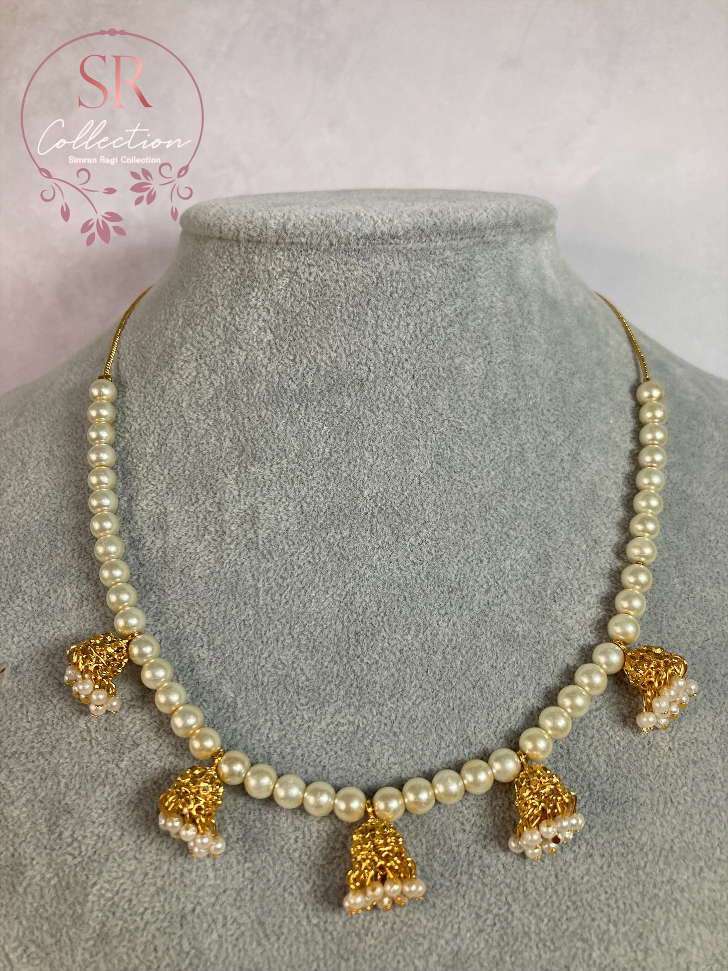 Frida Pearl Choker Necklace Set (ST160)