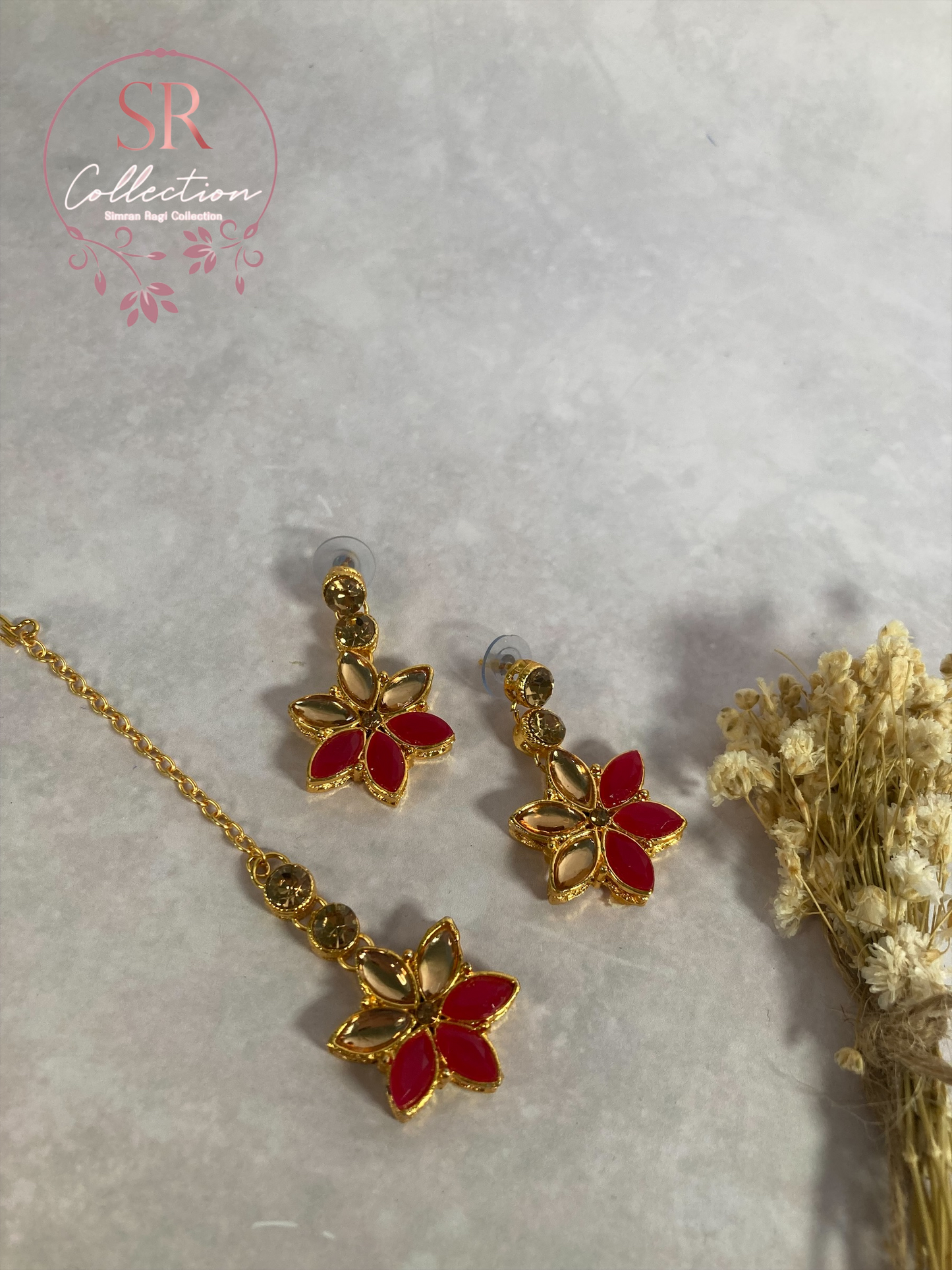 Chaya Gold Plated Kundan Choker Set (ST167) Pink