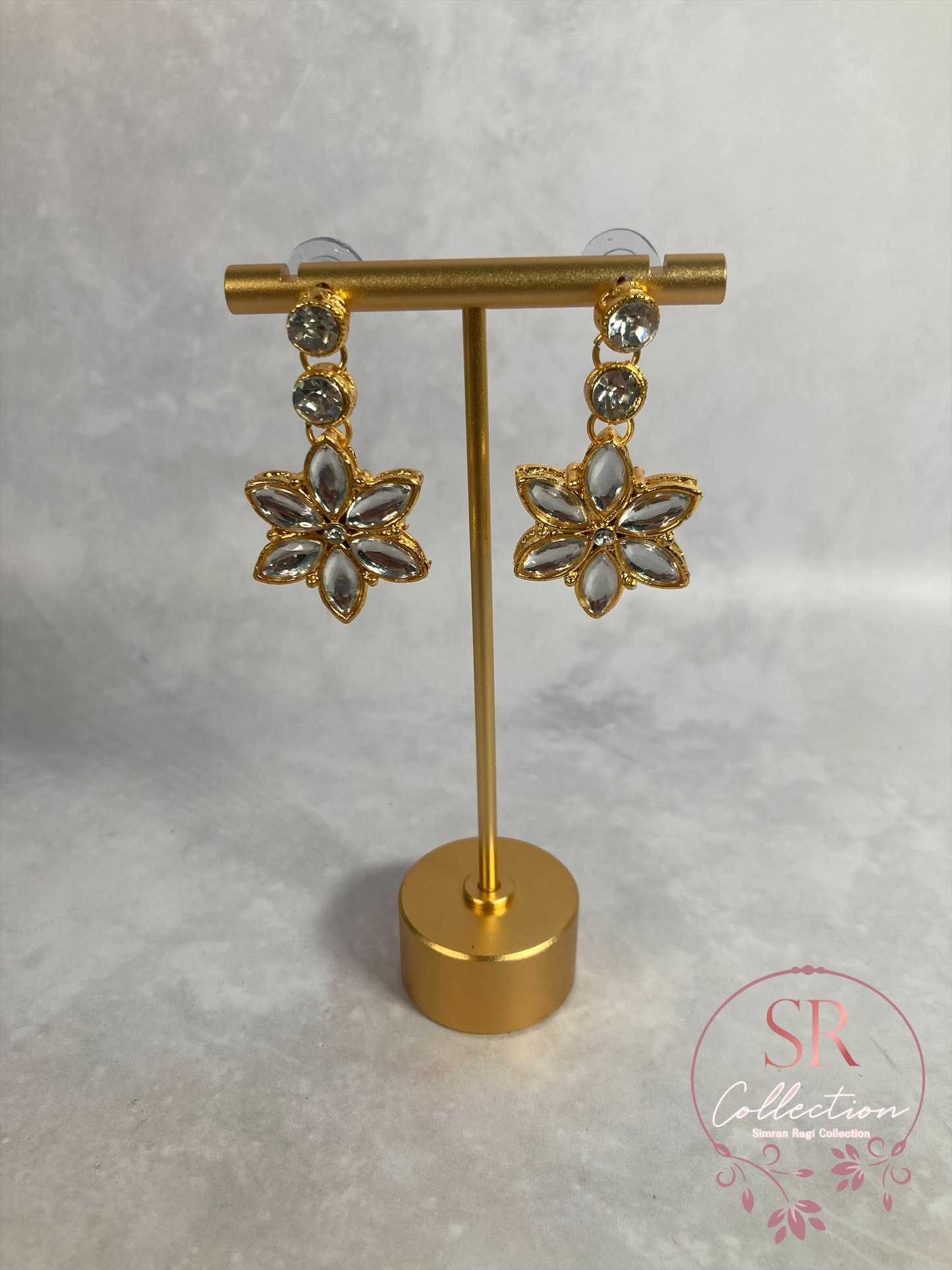 Chaya Gold Plated Kundan Choker Set (ST167) Silver