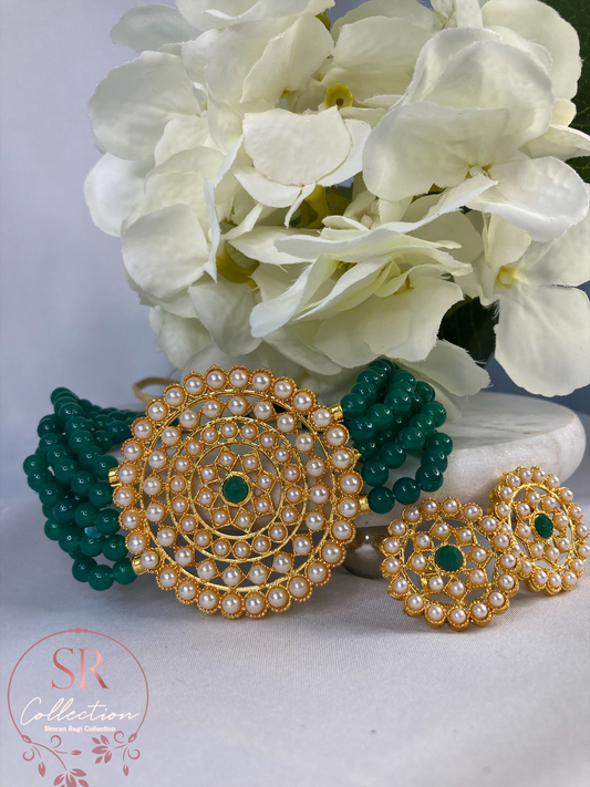 Punam Mala Choker Set (ST179) Emerald