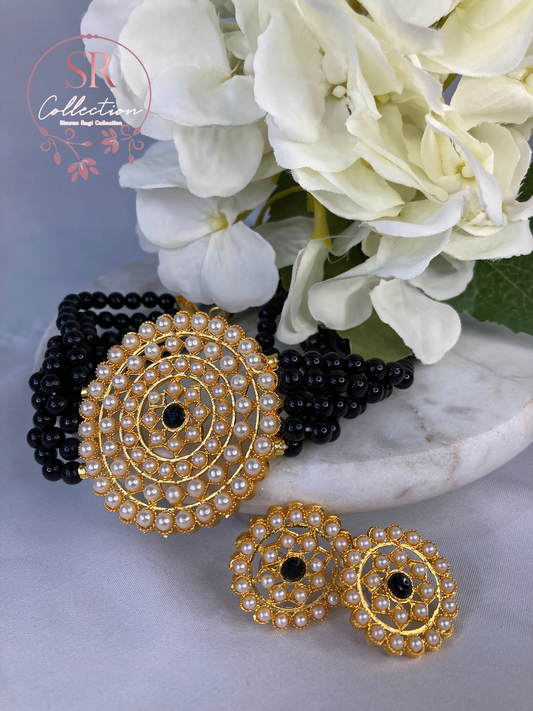 Punam Mala Choker Set (ST179) Black