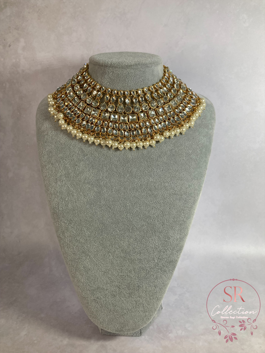 Amrita Gold Plated Kundan and Crystal Set (ST218)