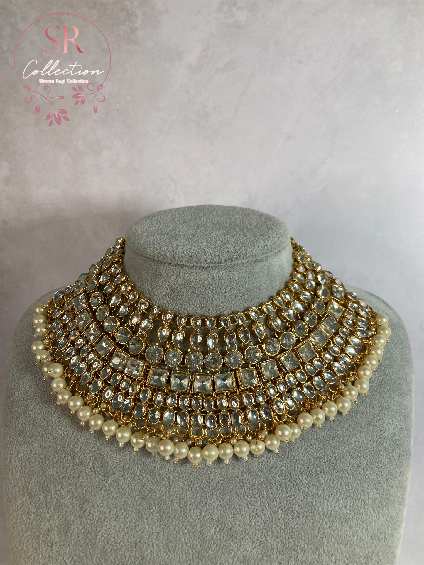 Amrita Gold Plated Kundan and Crystal Set (ST218)