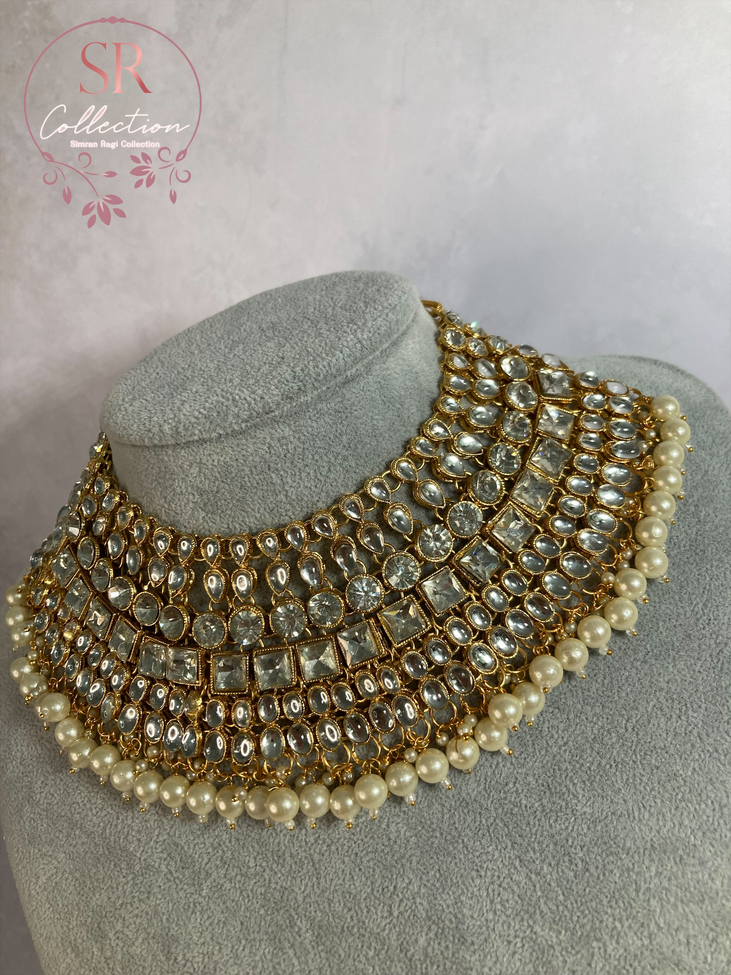 Amrita Gold Plated Kundan and Crystal Set (ST218)