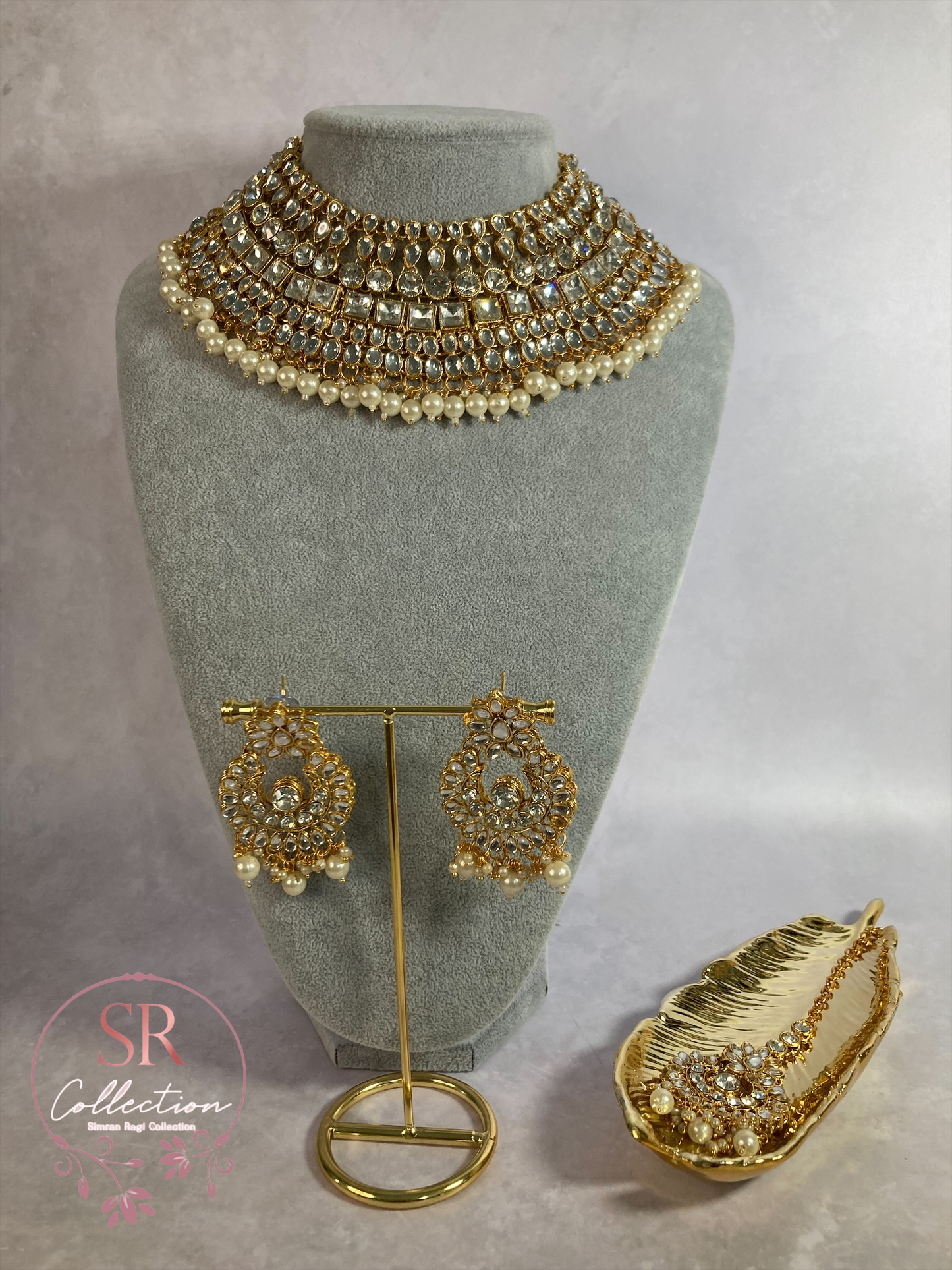 Amrita Gold Plated Kundan and Crystal Set (ST218)