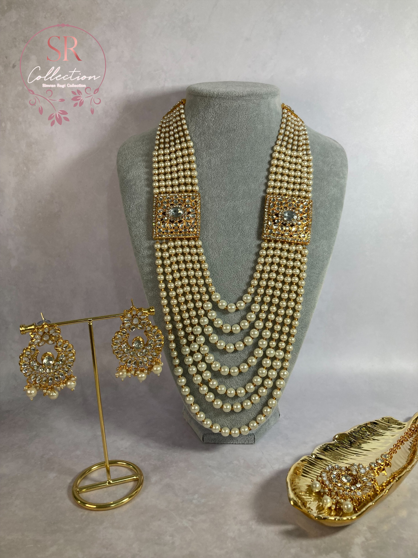 Amrita Gold Plated Kundan and Crystal Set (ST218)