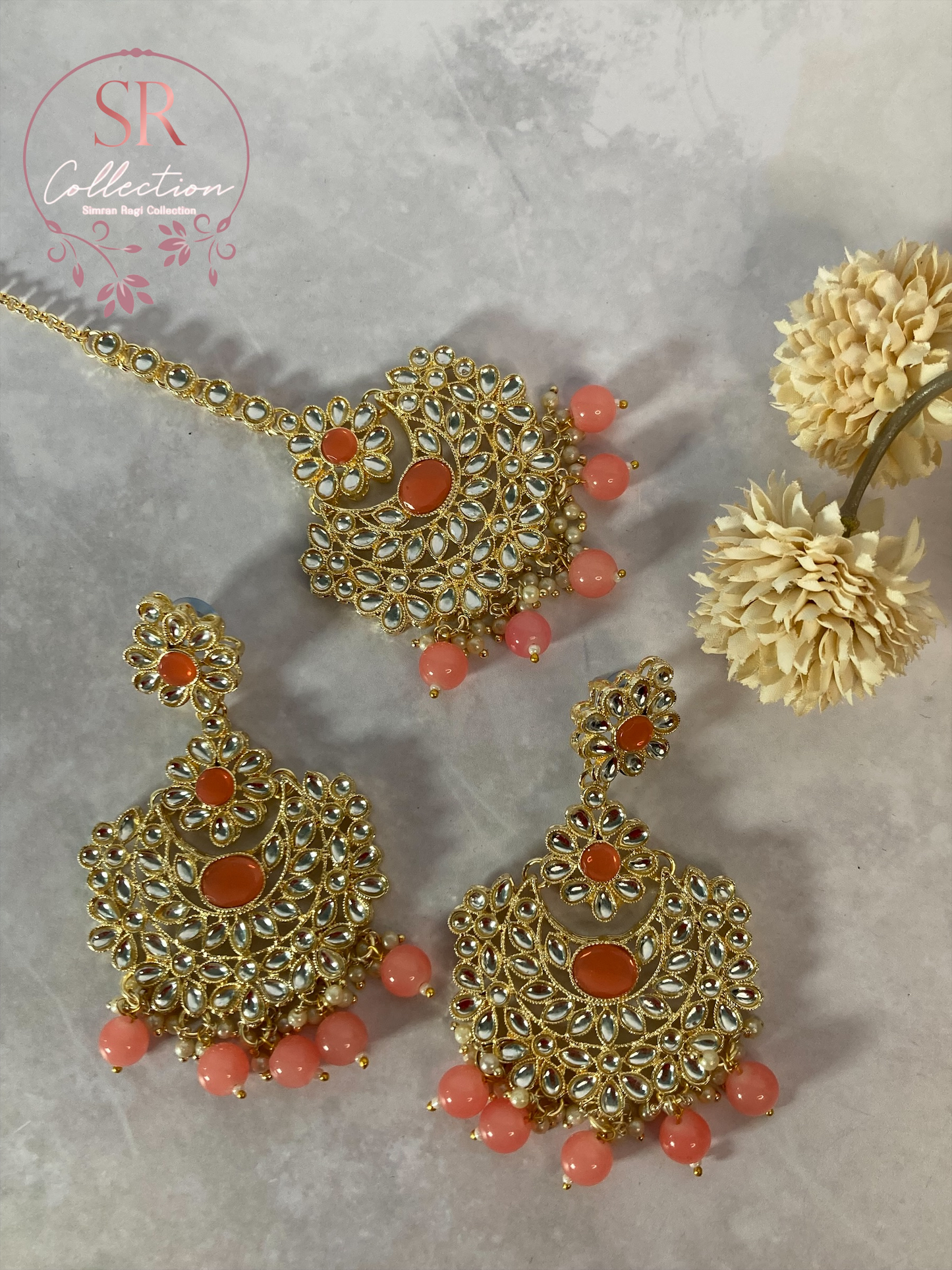 Maharani Gold Plated Kundan Choker Set (ST222) Pink