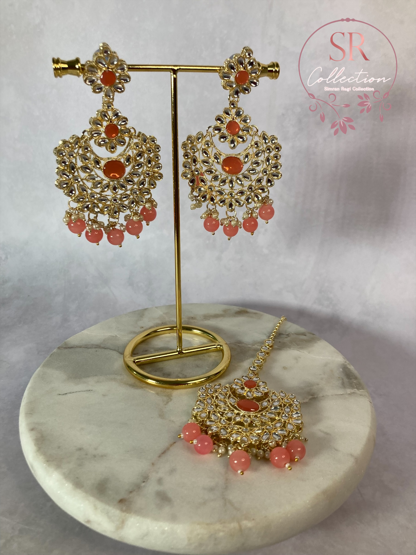Maharani Gold Plated Kundan Choker Set (ST222) Pink