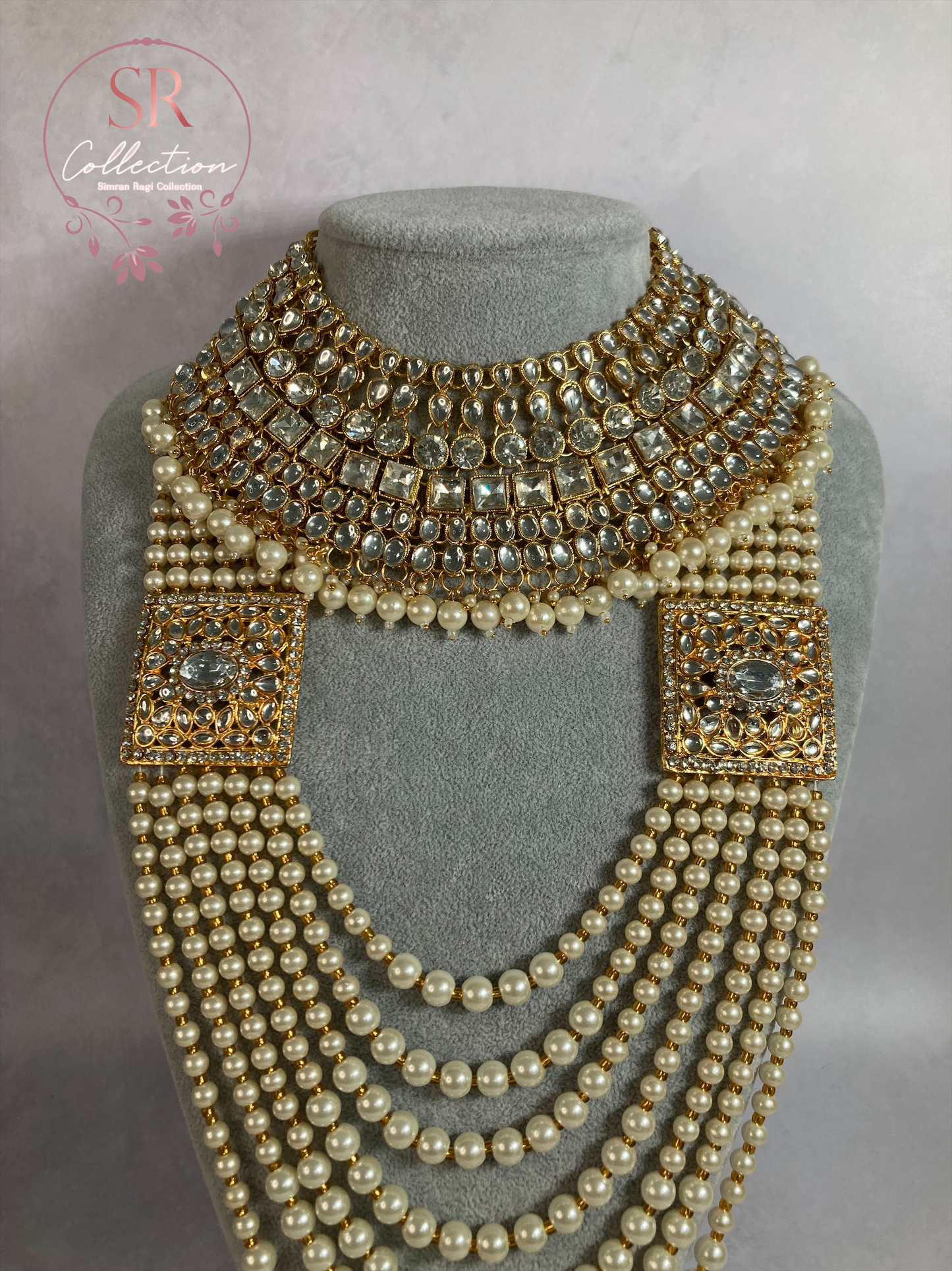 Amrita Gold Plated Kundan and Crystal Set (ST218)