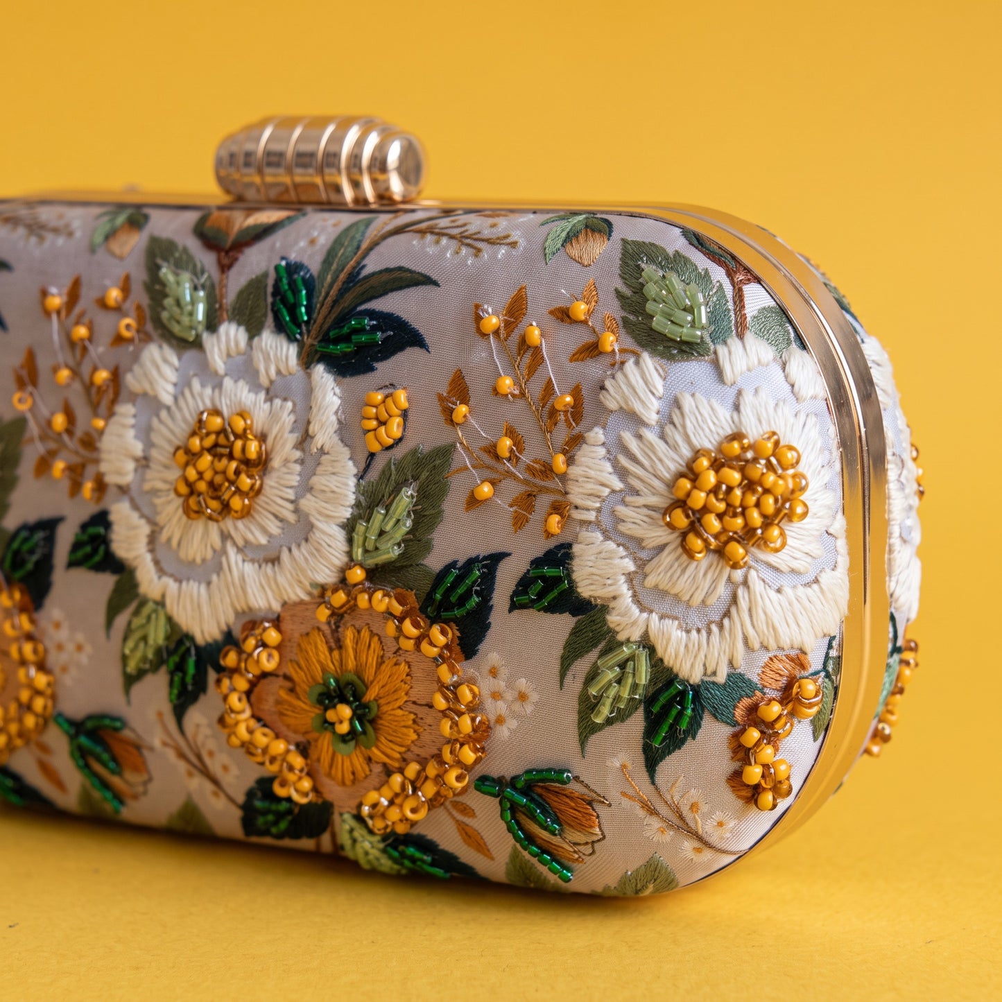Magnolia Floral Oval Clutch (ST1224)