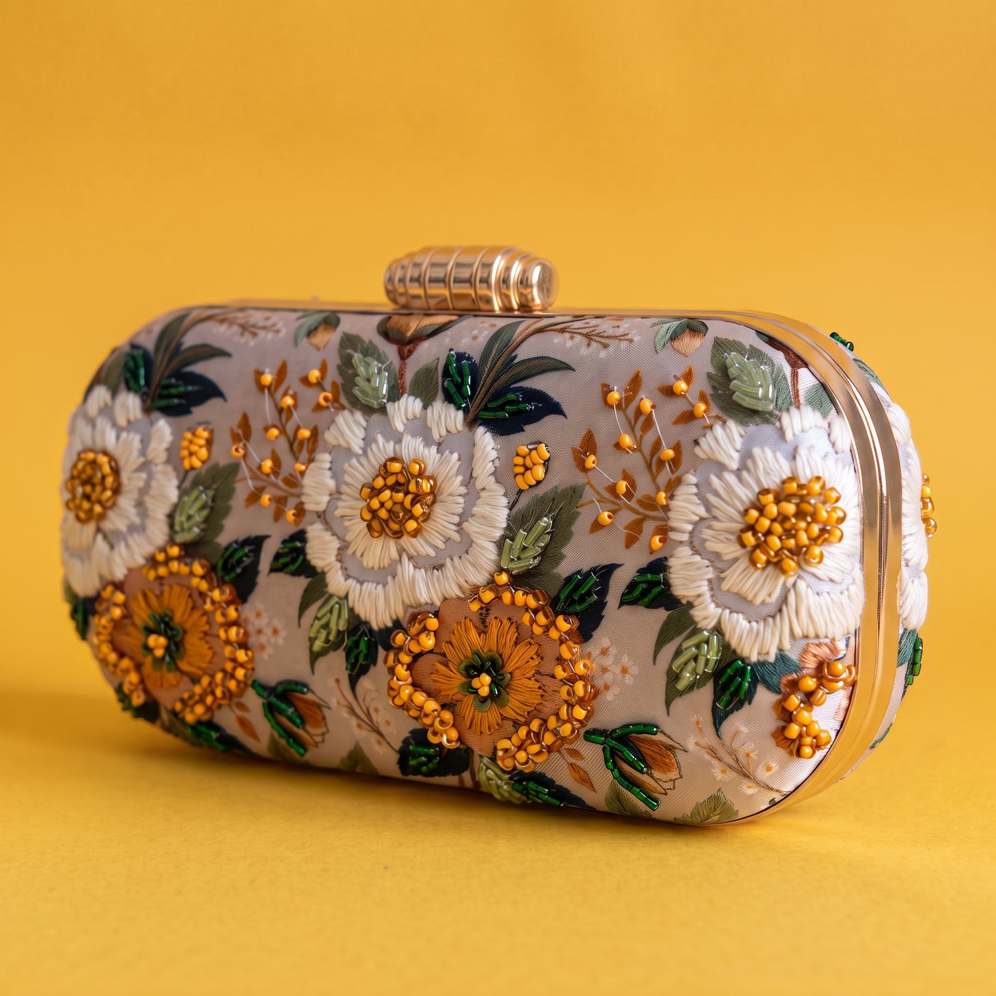 Magnolia Floral Oval Clutch (ST1224)