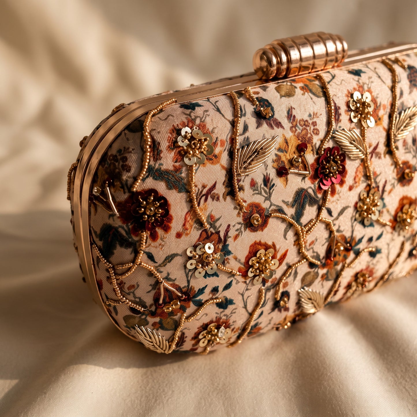 Liv Floral Oval Clutch (ST1232)
