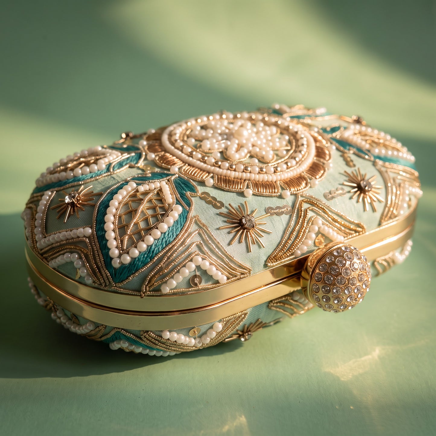 Tala Oval Green Clutch (ST1225)
