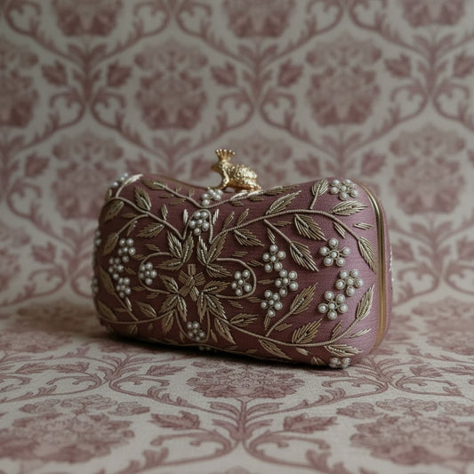 Milani (Rectangular Clutch) (Mauve Pink) (ST263)