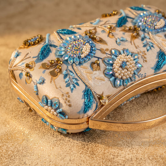Rose Rectangular Floral Clutch (ST1230)