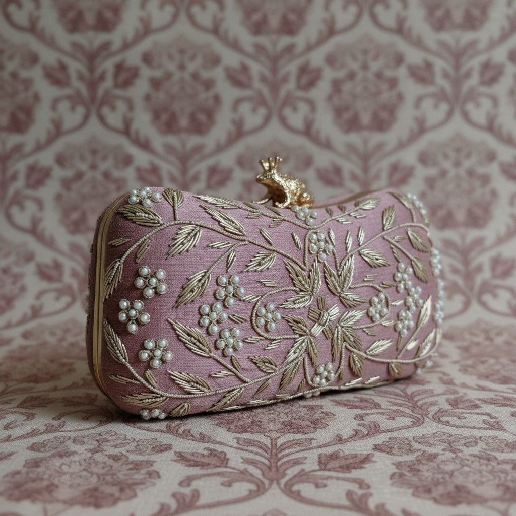 Milani (Rectangular Clutch) (Mauve Pink) (ST263)