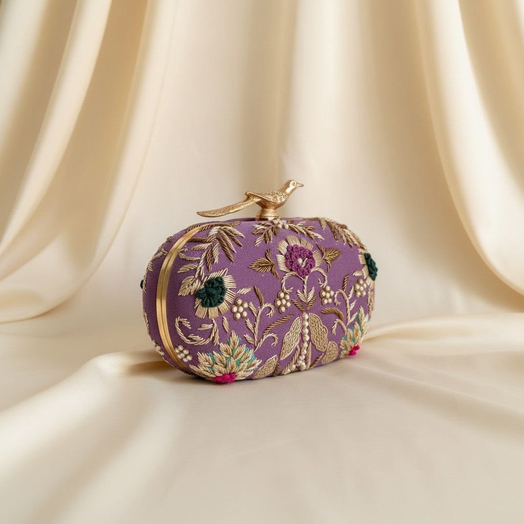 Skylar Oval Clutch (ST1164) (Purple)