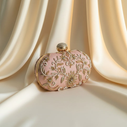 Tori Oval Pink Clutch (ST1165)
