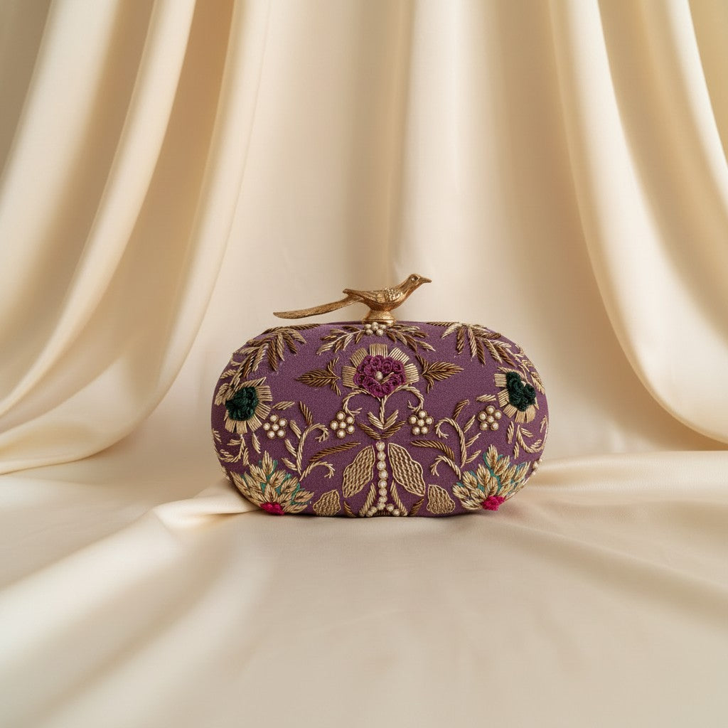 Skylar Oval Clutch (ST1164) (Purple)